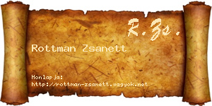 Rottman Zsanett névjegykártya